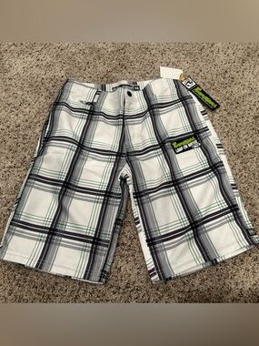 Youth shorts- White, Black, Green